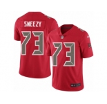 Men's Nike Tampa Bay Buccaneers #73 J. R. Sweezy Elite Red Rush NFL Jersey