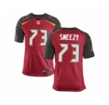 Men's Nike Tampa Bay Buccaneers #73 J. R. Sweezy Elite Red Team Color NFL Jerse