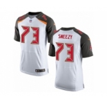 Men's Nike Tampa Bay Buccaneers #73 J. R. Sweezy Elite White NFL Jersey