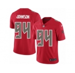 Men's Nike Tampa Bay Buccaneers #94 George Johnson Elite Red Rush NFL Jersey