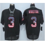 nike nfl jerseys tampa bay buccaneers #3 winston black[Elite USA flag fashion]