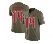 Men Nike Tampa Bay Buccaneers #14 Ryan Fitzpatrick Limited Olive 2017 Salute to Service NFL Jersey