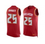 Men Nike Tampa Bay Buccaneers #25 Peyton Barber Limited Red Player Name & Number Tank Top NFL Jersey