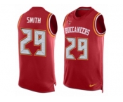 Men Nike Tampa Bay Buccaneers #29 Ryan Smith Limited Red Player Name & Number Tank Top NFL Jersey