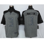 Men Nike Tampa Bay Buccaneers #3 Jameis Winston Gray Stitched Limited Jersey