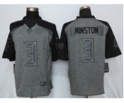 Men Nike Tampa Bay Buccaneers #3 Jameis Winston Gray Stitched Limited Jersey