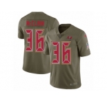Men Nike Tampa Bay Buccaneers #36 Robert McClain Limited Olive 2017 Salute to Service NFL Jersey
