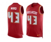 Men Nike Tampa Bay Buccaneers #43 T.J. Ward Limited Red Player Name & Number Tank Top NFL Jersey