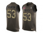 Men Nike Tampa Bay Buccaneers #53 Adarius Glanton Limited Green Salute to Service Tank Top NFL Jersey