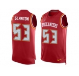 Men Nike Tampa Bay Buccaneers #53 Adarius Glanton Limited Red Player Name & Number Tank Top NFL Jersey