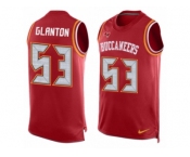 Men Nike Tampa Bay Buccaneers #53 Adarius Glanton Limited Red Player Name & Number Tank Top NFL Jersey