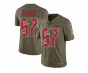 Men Nike Tampa Bay Buccaneers #57 Noah Spence Limited Olive 2017 Salute to Service NFL Jersey