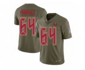 Men Nike Tampa Bay Buccaneers #64 Kevin Pamphile Limited Olive 2017 Salute to Service NFL Jersey