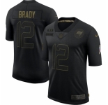 Men Tampa Bay Buccaneers #12 Tom Brady Nike 2020 Salute To Service Limited Jersey Black