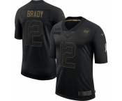 Men Tampa Bay Buccaneers #12 Tom Brady Nike 2020 Salute To Service Limited Jersey Black