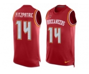 Men's Nike Tampa Bay Buccaneers #14 Ryan Fitzpatrick Limited Red Player Name & Number Tank Top NFL Jersey