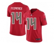 Men's Nike Tampa Bay Buccaneers #14 Ryan Fitzpatrick Limited Red Rush NFL Jersey