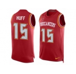 Men's Nike Tampa Bay Buccaneers #15 Josh Huff Limited Red Player Name & Number Tank Top NFL Jersey