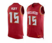 Men's Nike Tampa Bay Buccaneers #15 Josh Huff Limited Red Player Name & Number Tank Top NFL Jersey