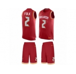 Men's Nike Tampa Bay Buccaneers #2 Nick Folk Limited Red Tank Top Suit NFL Jersey