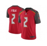 Men's Nike Tampa Bay Buccaneers #2 Nick Folk Red Team Color Vapor Untouchable Limited Player NFL Jersey