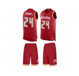 Men's Nike Tampa Bay Buccaneers #24 Brent Grimes Limited Red Tank Top Suit NFL Jersey