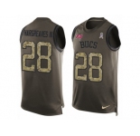 Men's Nike Tampa Bay Buccaneers #28 Vernon Hargreaves III Limited Green Salute to Service Tank Top NFL Jersey