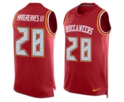 Men's Nike Tampa Bay Buccaneers #28 Vernon Hargreaves III Limited Red Player Name & Number Tank