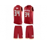 Men's Nike Tampa Bay Buccaneers #34 Charles Sims Limited Red Tank Top Suit NFL Jersey