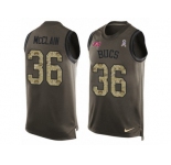 Men's Nike Tampa Bay Buccaneers #36 Robert McClain Limited Green Salute to Service Tank Top NFL Jersey