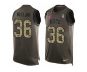 Men's Nike Tampa Bay Buccaneers #36 Robert McClain Limited Green Salute to Service Tank Top NFL Jersey