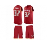 Men's Nike Tampa Bay Buccaneers #37 Keith Tandy Limited Red Tank Top Suit NFL Jersey