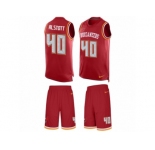 Men's Nike Tampa Bay Buccaneers #40 Mike Alstott Limited Red Tank Top Suit NFL Jersey
