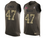 Men's Nike Tampa Bay Buccaneers #47 John Lynch Limited Green Salute to Service Tank Top NFL Jersey