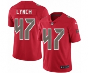 Men's Nike Tampa Bay Buccaneers #47 John Lynch Limited Red Rush Vapor Untouchable NFL Jersey