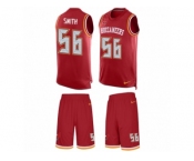 Men's Nike Tampa Bay Buccaneers #56 Jacquies Smith Limited Red Tank Top Suit NFL Jersey
