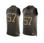 Men's Nike Tampa Bay Buccaneers #57 Noah Spence Limited Green Salute to Service Tank Top NFL Jersey
