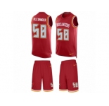 Men's Nike Tampa Bay Buccaneers #58 Kwon Alexander Limited Red Tank Top Suit NFL Jersey