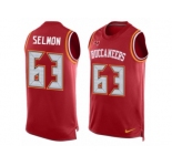 Men's Nike Tampa Bay Buccaneers #63 Lee Roy Selmon Limited Red Player Name & Number Tank Top NFL Jersey