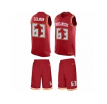 Men's Nike Tampa Bay Buccaneers #63 Lee Roy Selmon Limited Red Tank Top Suit NFL Jersey