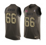 Men's Nike Tampa Bay Buccaneers #66 Ryan Jensen Limited Green Salute to Service Tank Top NFL Jersey