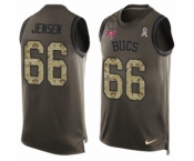Men's Nike Tampa Bay Buccaneers #66 Ryan Jensen Limited Green Salute to Service Tank Top NFL Jersey