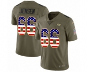 Men's Nike Tampa Bay Buccaneers #66 Ryan Jensen Limited Olive USA Flag 2017 Salute to Service NFL Jersey