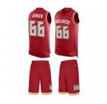 Men's Nike Tampa Bay Buccaneers #66 Ryan Jensen Limited Red Tank Top Suit NFL Jersey