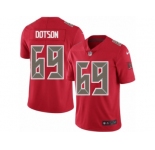 Men's Nike Tampa Bay Buccaneers #69 Demar Dotson Limited Red Rush NFL Jersey