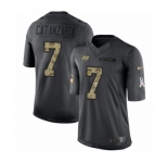 Men's Nike Tampa Bay Buccaneers #7 Chandler Catanzaro Limited Black 2016 Salute to Service NFL Jersey