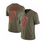 Men's Nike Tampa Bay Buccaneers #7 Chandler Catanzaro Limited Olive 2017 Salute to Service NFL Jersey