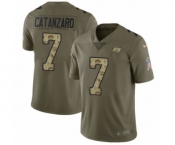 Men's Nike Tampa Bay Buccaneers #7 Chandler Catanzaro Limited Olive Camo 2017 Salute to Service NFL Jersey