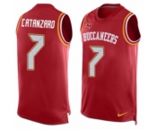 Men's Nike Tampa Bay Buccaneers #7 Chandler Catanzaro Limited Red Player Name & Number Tank Top NFL Jersey