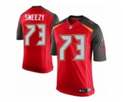 Men's Nike Tampa Bay Buccaneers #73 J. R. Sweezy Limited Red Team Color NFL Jersey